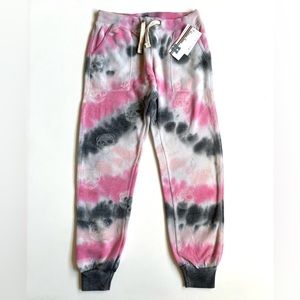 Vintage Havana Pink and Black Tie-Dye Joggers